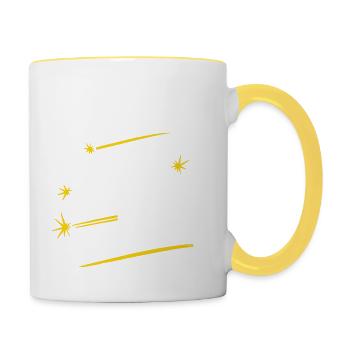 Super bricoleur du dimanche - Mug contrasté - blanc/jaune - Droite