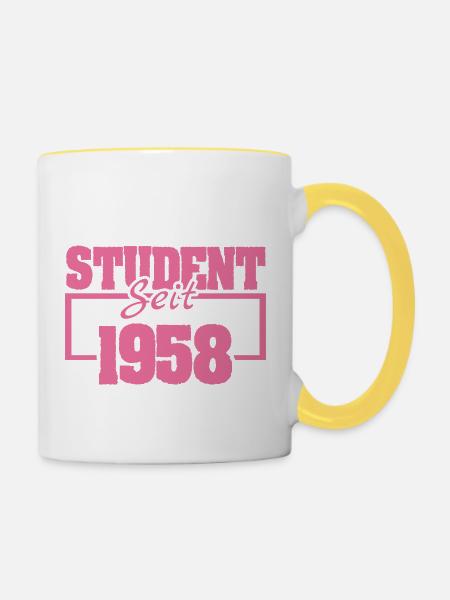 1958 - Tasse zweifarbig - Weiß/Gelb