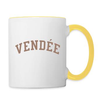 Vendée 85 - Mug contrasté - blanc/jaune - Droite
