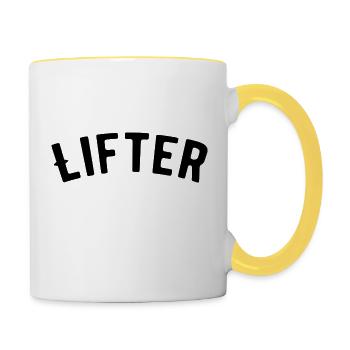 Auto-stoppeur - Mug contrasté - blanc/jaune - Droite