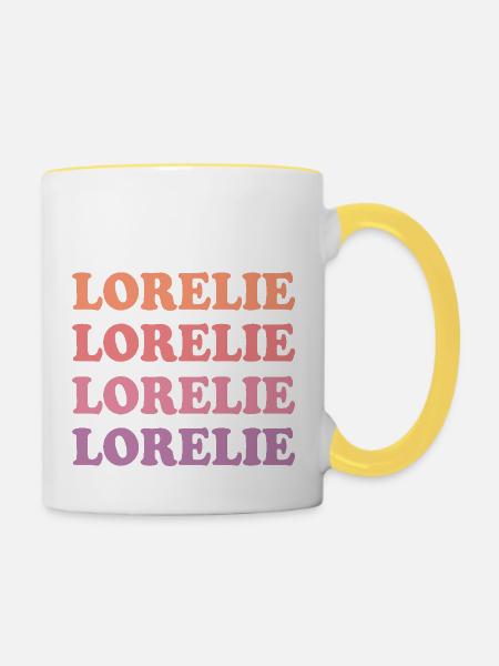 Lorelie - Tasse zweifarbig - Weiß/Gelb