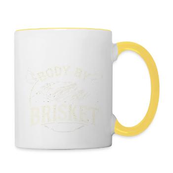 Körper von Brisket - Tasse zweifarbig - Weiß/Gelb - Rechts