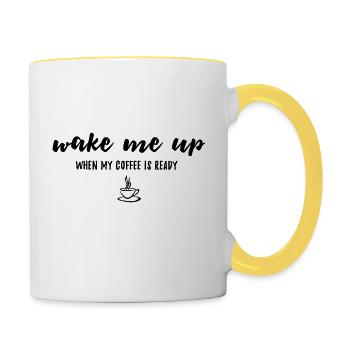 Coffee Time - Contrasting Mug - white/yellow - Right