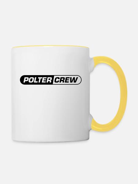 Polter Crew Polterabend - Tasse zweifarbig - Weiß/Gelb