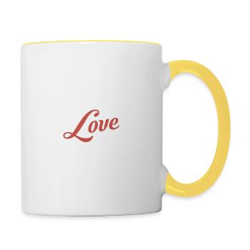 I Puckin Love Hockey - Contrasting Mug - white/yellow - Right