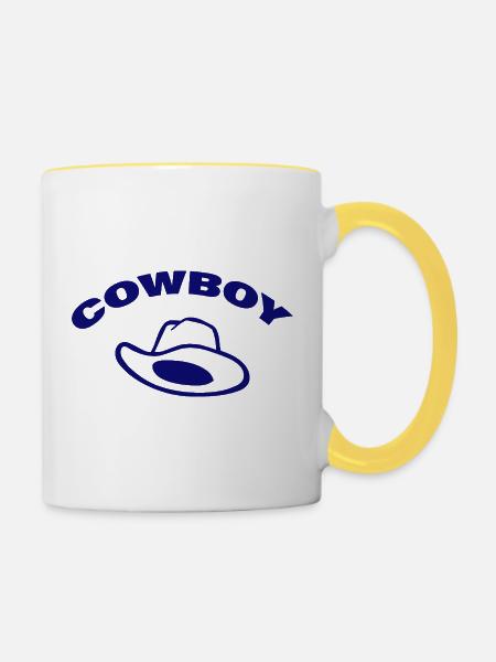 COWBOY - Tasse zweifarbig - Weiß/Gelb