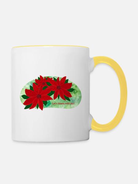 Christstern - Tasse zweifarbig - Weiß/Gelb