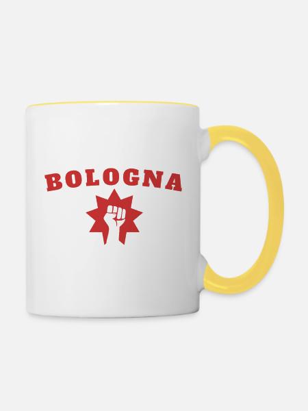 Bologna - Tasse zweifarbig - Weiß/Gelb