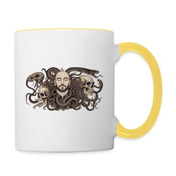 THE DAMNED #5 - dark hell - Contrasting Mug - white/yellow - Right