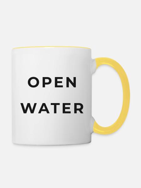 OFFENES WASSER - Tasse zweifarbig - Weiß/Gelb