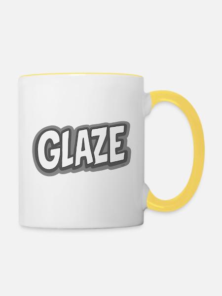 Glasur! - Tasse zweifarbig - Weiß/Gelb