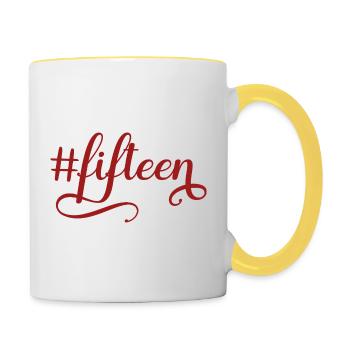 Fifteen 15th Birthday 15 Years Fifteen #fifteen - Contrasting Mug - white/yellow - Right