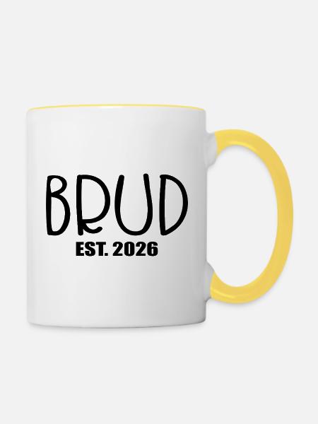 Braut 2026 - Tasse zweifarbig - Weiß/Gelb