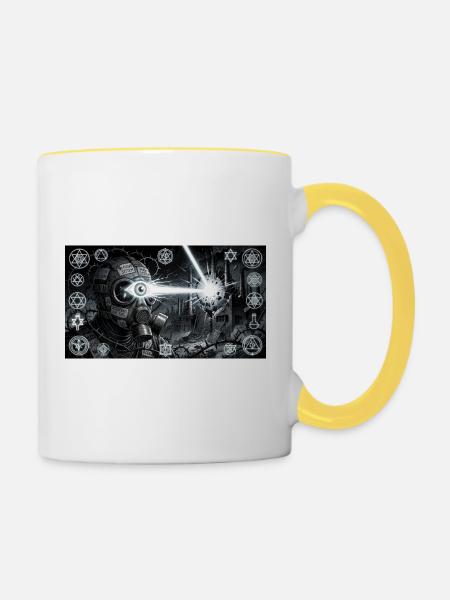 Alchemie des Kollapses - Tasse zweifarbig - Weiß/Gelb