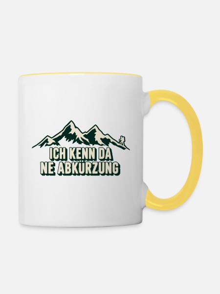 Die Abkürzung - Tasse zweifarbig - Weiß/Gelb