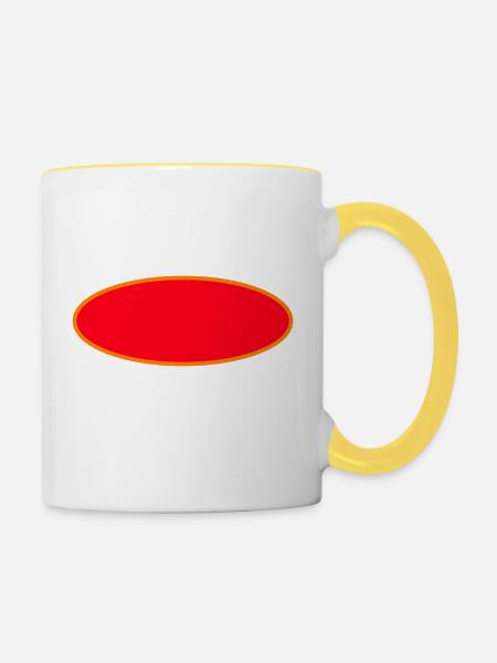 Hintergrund - Tasse zweifarbig - Weiß/Gelb