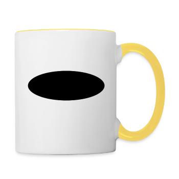 Hintergrund - Tasse zweifarbig - Weiß/Gelb - Rechts