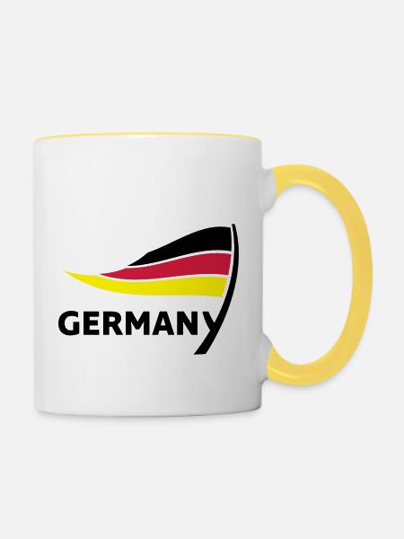 Germany - Tasse zweifarbig - Weiß/Gelb