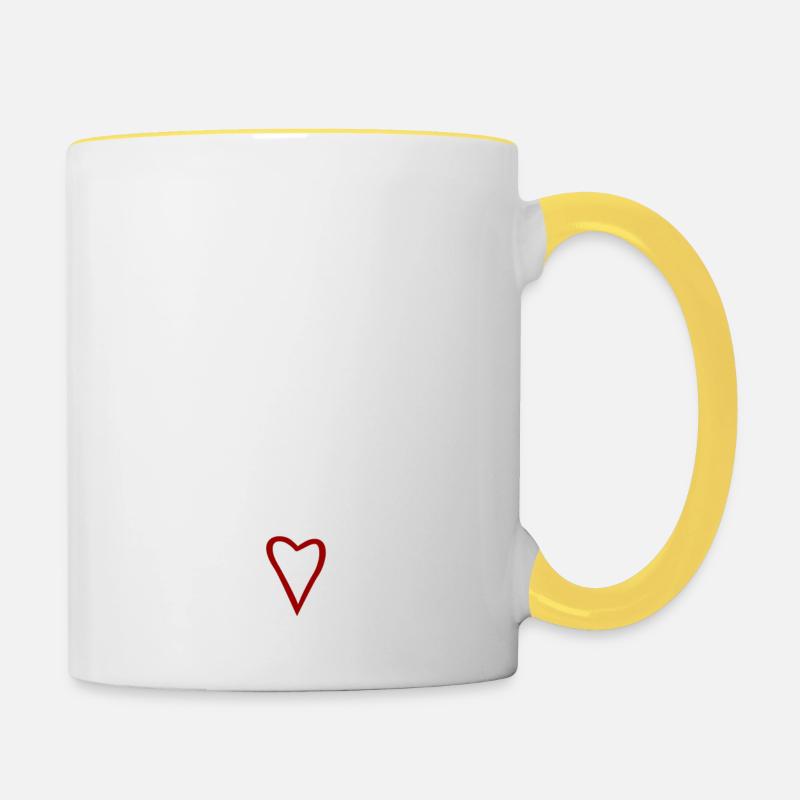 Mère-veilleuse cadeau - Mug contrasté - blanc/jaune