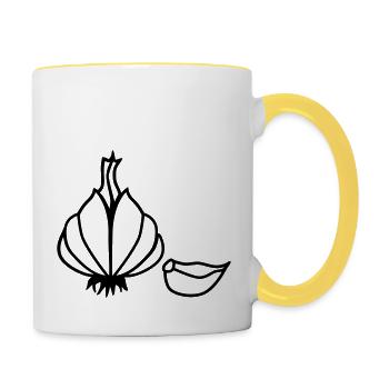 Ail - Mug contrasté - blanc/jaune - Droite