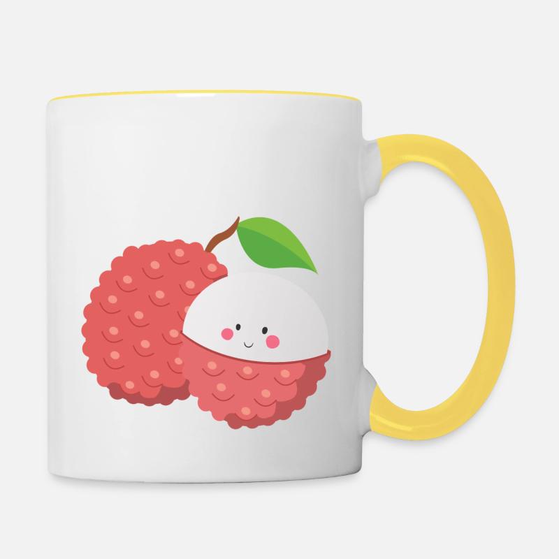Lychee - Contrasting Mug - white/yellow