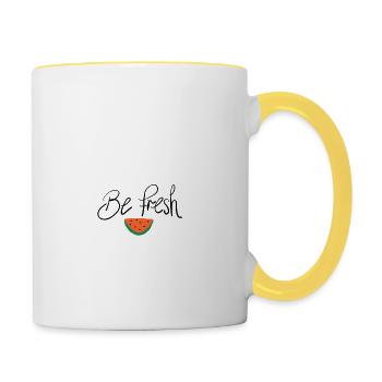be fresh - Contrasting Mug - white/yellow - Right