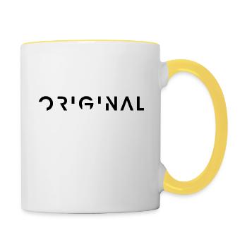 original - Mug contrasté - blanc/jaune - Droite