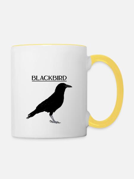 AMSEL - Tasse zweifarbig - Weiß/Gelb