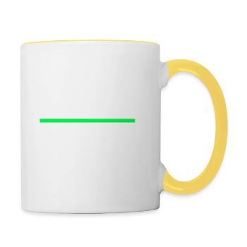 Je réflechis veuillez patienter fun humour cadeau - Mug contrasté - blanc/jaune - Droite