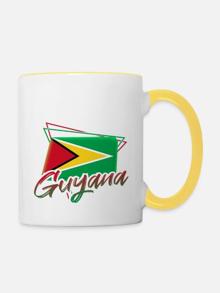 Guyana - Tasse zweifarbig - Weiß/Gelb