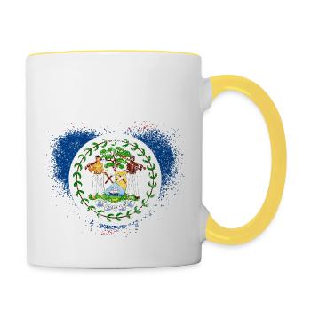 Belize - Tasse zweifarbig - Weiß/Gelb - Rechts