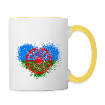 Roma - Tasse zweifarbig - Weiß/Gelb - Rechts