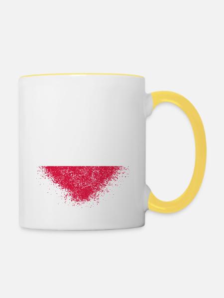 Polen - Tasse zweifarbig - Weiß/Gelb