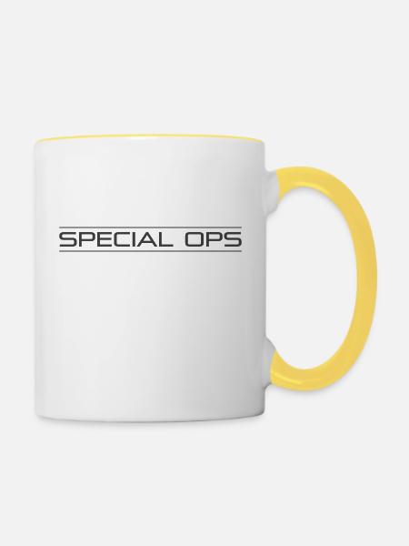 SPEZIELLE OPS (S.O.) - Tasse zweifarbig - Weiß/Gelb