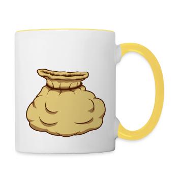 Filled Comic Bag - Contrasting Mug - white/yellow - Right