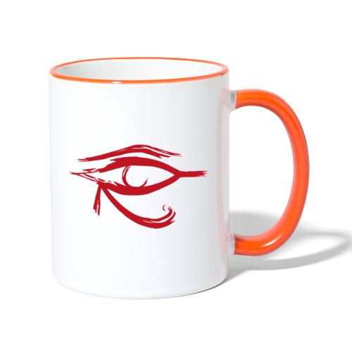 Horus Auge Rot - Tasse zweifarbig