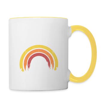 good vibes -bonne vibration - zen - Mug contrasté - blanc/jaune - Droite