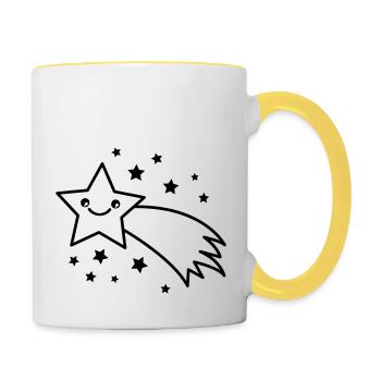 Shooting star - Contrasting Mug - white/yellow - Right