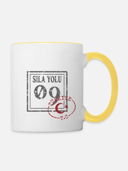 Aydın - Tasse zweifarbig - Weiß/Gelb