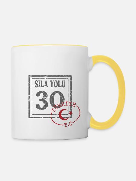 Hakkari - Tasse zweifarbig - Weiß/Gelb