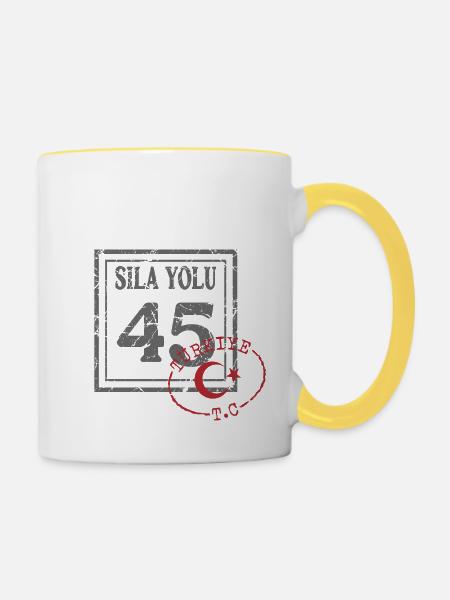 Manisa - Tasse zweifarbig - Weiß/Gelb
