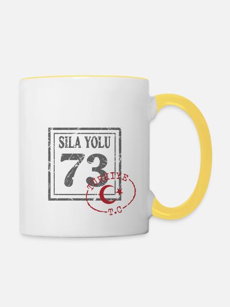 Şırnak - Tasse zweifarbig - Weiß/Gelb