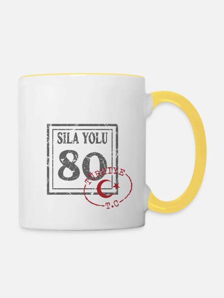 Osmaniye - Tasse zweifarbig - Weiß/Gelb