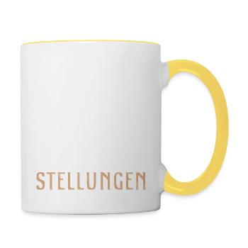 Ich kenne alle Stellungen Schach König Schachspiel - Tasse zweifarbig - Weiß/Gelb - Rechts