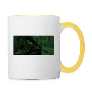 Taste of a green forest - Tasse zweifarbig - Weiß/Gelb - Rechts