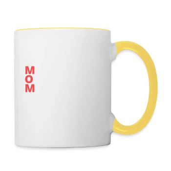 Mom - MANAGERIN OF MOST THINGS - Tasse zweifarbig - Weiß/Gelb - Rechts