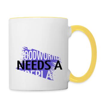 apprenti arboriculteur - Mug contrasté - blanc/jaune - Droite