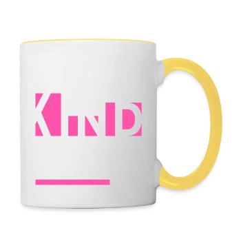 Be Kind - Contrasting Mug - white/yellow - Right