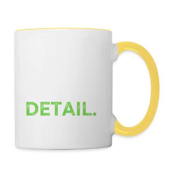 Essen Schlaf Detail Wiederholen - Tasse zweifarbig - Weiß/Gelb - Rechts