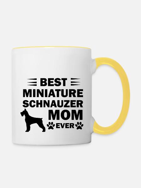 Dog Hund - Tasse zweifarbig - Weiß/Gelb